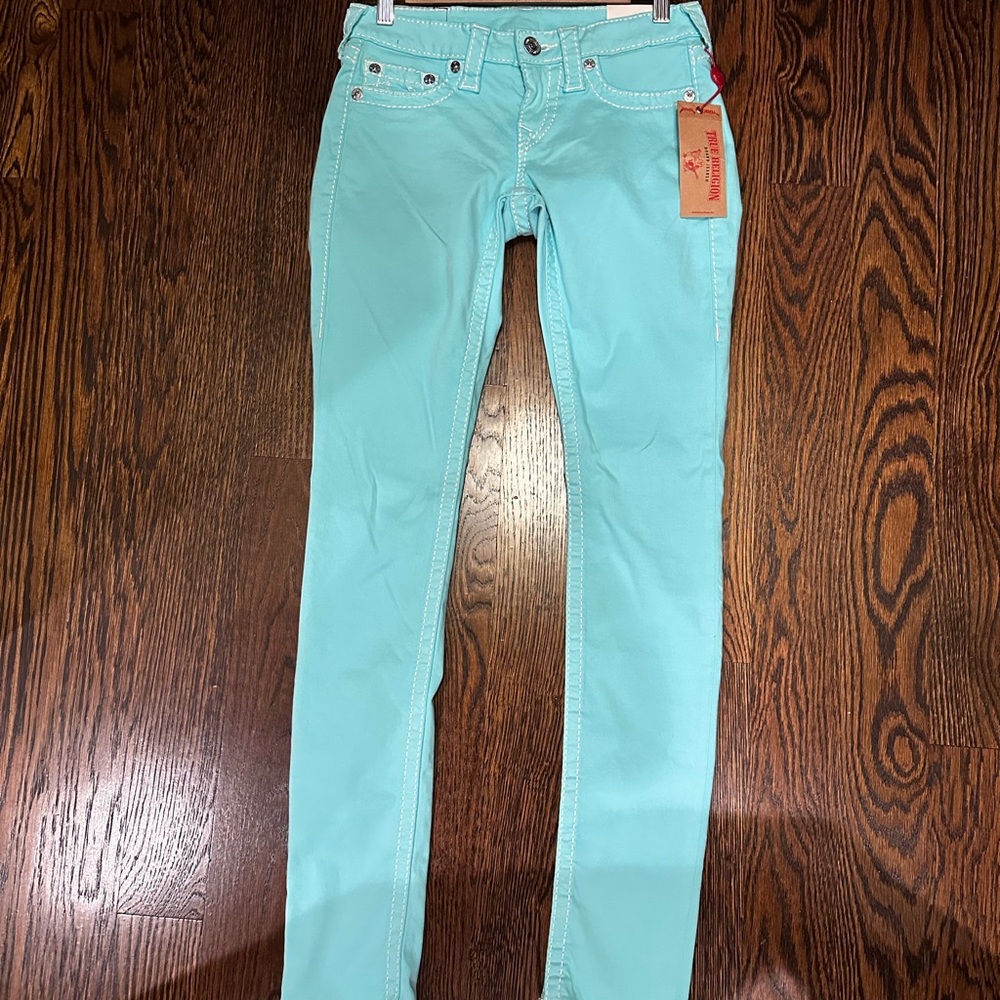 True Religion Mint Skinny Jeans